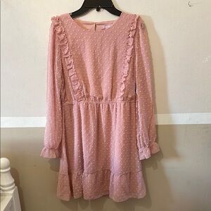 Pink Ruffled Kids Dress
